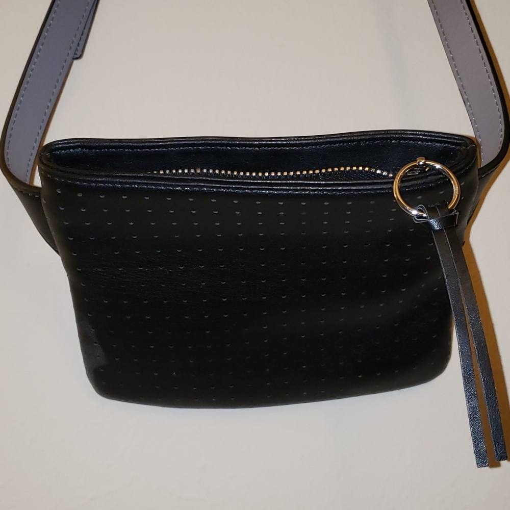 Mini Black Leather Belt Purse.